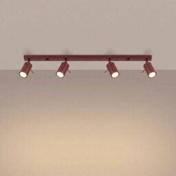 Sollux Lighting Ring Steel Burgundy 4 Lights Modern Ceiling Lamps - thumbnail 3