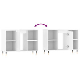 Berkfield Bathroom Cabinet High Gloss White 80X33X60 Cm Engineered Wood - thumbnail 9