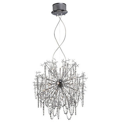 Luminosa Lighting Luminosa Lexi Pendant 22 Light G4 Polished Chrome/crystal, Not Led/cfl Compatible Item Weight: 15Kg - image 1
