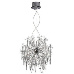 Luminosa Lighting Luminosa Lexi Pendant 22 Light G4 Polished Chrome/crystal, Not Led/cfl Compatible Item Weight: 15Kg - thumbnail 1