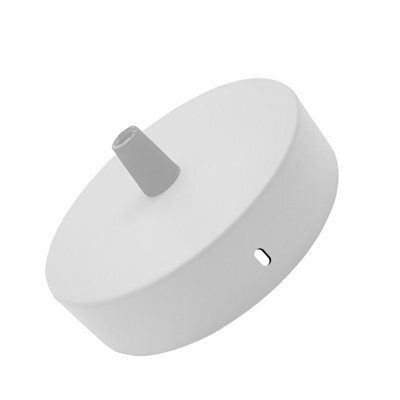 White Ceiling Rose  Light Fitting 100mm Metal Single Outlet Cover Plate With Accessories For Chandeliers And Hanging Lamp - image 1