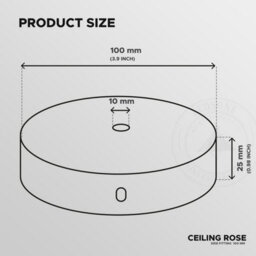 White Ceiling Rose  Light Fitting 100mm Metal Single Outlet Cover Plate With Accessories For Chandeliers And Hanging Lamp - thumbnail 2
