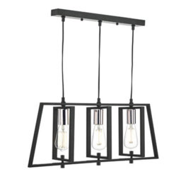 Pagazzi Lighting Pagazzi Celio 3 Light Matt Black Ceiling Bar - thumbnail 1
