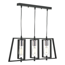 Pagazzi Lighting Pagazzi Celio 3 Light Matt Black Ceiling Bar - thumbnail 2