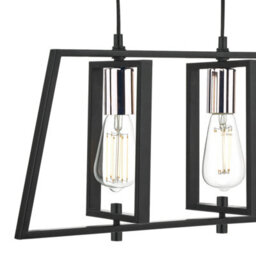 Pagazzi Lighting Pagazzi Celio 3 Light Matt Black Ceiling Bar - thumbnail 3