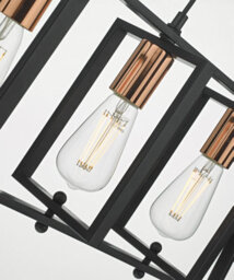 Pagazzi Lighting Pagazzi Celio 3 Light Matt Black Ceiling Bar - thumbnail 4