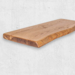 Chill House Ltd Chill House Rustic Live Edge Floating Shelf 12X1.5 Inch, Dark Oak, 160Cm - thumbnail 1