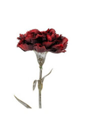Burgundy Carnation Stem Realistic Artificial Flower For Elegant Arrangements - thumbnail 3