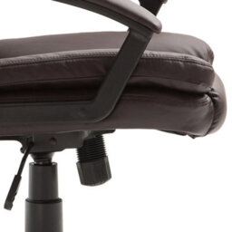 Brown Mid-Back Swivel Executive Office Chair With Pu Leather - thumbnail 4