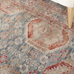 Homestead Hms01 Light Blue Multicoloured Traditional Rug By Nourison -79Cm X 305Cm - thumbnail 5