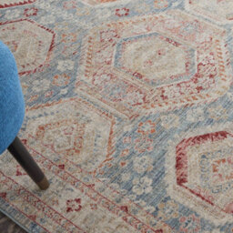 Homestead Hms01 Light Blue Multicoloured Traditional Rug By Nourison -79Cm X 305Cm - thumbnail 3