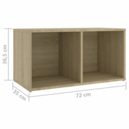 Berkfield Tv Cabinets 4 Pcs Sonoma Oak 72X35X36.5 Cm Engineered Wood - thumbnail 8