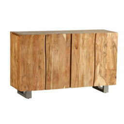 Hommoo Wooden Live Edge Four Door Large Sideboard - thumbnail 7