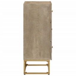 Berkfield Chest Of Drawers 55X30X76 Cm Solid Wood Mango And Iron - thumbnail 4