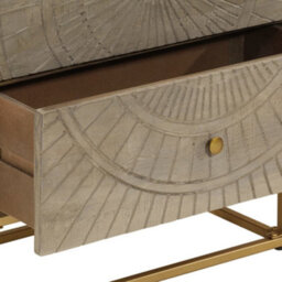 Berkfield Chest Of Drawers 55X30X76 Cm Solid Wood Mango And Iron - thumbnail 7