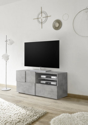 FurniComp LTD Furnicomp Lyon 1 Door 1 Drawer Small Concrete Grey Tv Unit - image 1