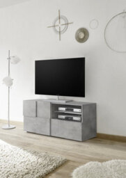FurniComp LTD Furnicomp Lyon 1 Door 1 Drawer Small Concrete Grey Tv Unit - thumbnail 1