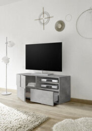 FurniComp LTD Furnicomp Lyon 1 Door 1 Drawer Small Concrete Grey Tv Unit - thumbnail 2