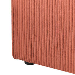 Wyld And Coco Golden Brown Corduroy Ottoman Footstool, Square Modern Design, W83 X D83 X H41Cm - thumbnail 8