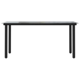 Berkfield 5 Piece Garden Dining Set Black Pvc Rattan - thumbnail 9