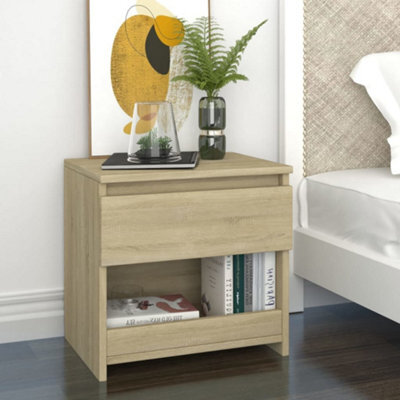 Vidaxl Bedside Cabinets 2 Pcs Sonoma Oak 40X30X39 Cm Engineered Wood Bedside Cabinets - image 1