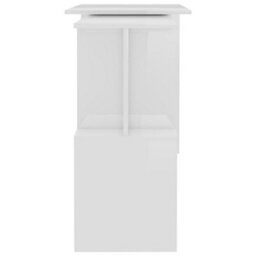 Berkfield Corner Desk High Gloss White 200X50X76 Cm Engineered Wood - thumbnail 6