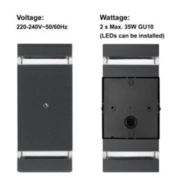 Long Life Lamps Company Outdoor Dusk Till Dawn Wall Light Up Down Ip44 Anthracite Black Automatic Sensor Zlc374Dtd - thumbnail 5