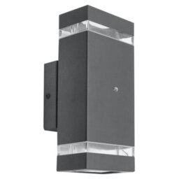 Long Life Lamps Company Outdoor Dusk Till Dawn Wall Light Up Down Ip44 Anthracite Black Automatic Sensor Zlc374Dtd - thumbnail 1