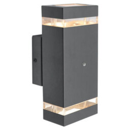 Long Life Lamps Company Outdoor Dusk Till Dawn Wall Light Up Down Ip44 Anthracite Black Automatic Sensor Zlc374Dtd - thumbnail 3