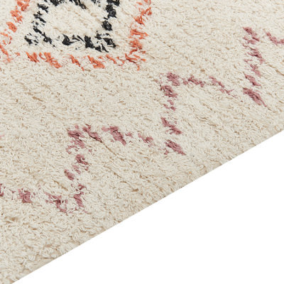 Beliani Rug Guwahati Beige 160 X 230 Cm Cotton - image 1