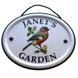 Mulberry Studios Decorative Bird Garden Sign - Janet's Garden