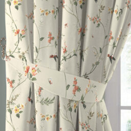 Dreams & Drapes Darnley Nature Inspired Print Pair Of Pencil Pleat Curtains With Tie-Backs - thumbnail 3