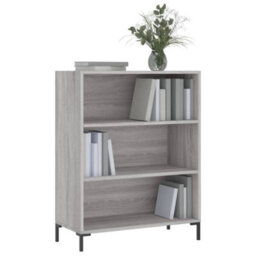 Berkfield Bookcase Grey Sonoma 69.5X32.5X90 Cm Engineered Wood - thumbnail 3