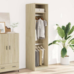 Berkfield Wardrobe Sonoma Oak 50X50X200 Cm Engineered Wood - thumbnail 3