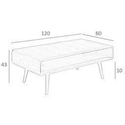 Angel Cerda Modern Rectangular Walnut Coffee Table For Stylish Living Rooms - thumbnail 5