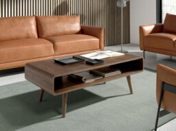Angel Cerda Modern Rectangular Walnut Coffee Table For Stylish Living Rooms - thumbnail 2