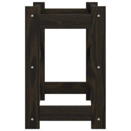 Berkfield Wine Rack For 12 Bottles Black Solid Wood Pine - thumbnail 4