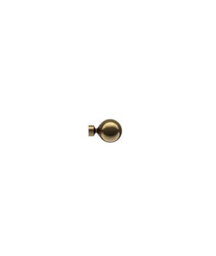 Unknown 28mm Fixed Length Metal Eyelet Curtain Pole Set In Antique Brass - Sphere Finial, 50Cm - thumbnail 2