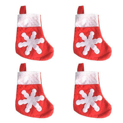 Neel Blue Christmas 24Pcs Santa Socks Cutlery Holder Xmas Stockings For Xmas Dinner Decoration - image 1