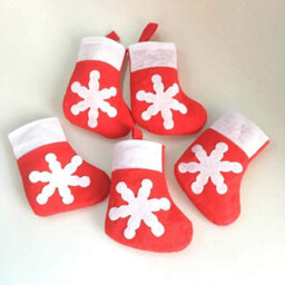 Neel Blue Christmas 24Pcs Santa Socks Cutlery Holder Xmas Stockings For Xmas Dinner Decoration - thumbnail 3