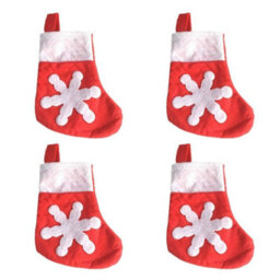 Neel Blue Christmas 24Pcs Santa Socks Cutlery Holder Xmas Stockings For Xmas Dinner Decoration - thumbnail 1