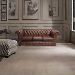Chesterfield 3 Seater Sofa Old English Hazel Real Leather In Classic Style - thumbnail 4