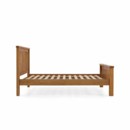 Zelah Oak Slatted 5Ft King Size Bed Frame With Headboard & Footboard - By Roseland Furniture - thumbnail 5