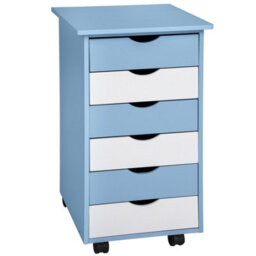 Tectake Kids Study Desk And Filing Cabinet Set Children's Play Room Furniture Mdf In 2 Colours 7 Step Adjustable Height  40 - 60 Cm - Blue - thumbnail 4