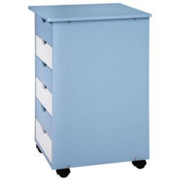 Tectake Kids Study Desk And Filing Cabinet Set Children's Play Room Furniture Mdf In 2 Colours 7 Step Adjustable Height  40 - 60 Cm - Blue - thumbnail 5
