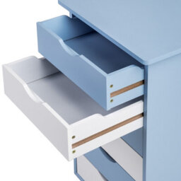 Tectake Kids Study Desk And Filing Cabinet Set Children's Play Room Furniture Mdf In 2 Colours 7 Step Adjustable Height  40 - 60 Cm - Blue - thumbnail 6