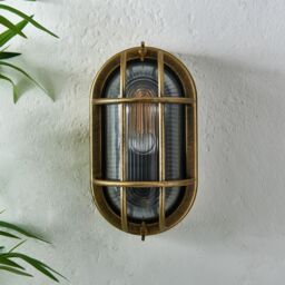 Perth Fixed Matt Antique Effect Mains-Powered Indoor & Outdoor Wall Light - thumbnail 4