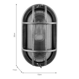 Perth Fixed Matt Antique Effect Mains-Powered Indoor & Outdoor Wall Light - thumbnail 8