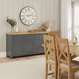 The Furniture Market Marbury Slate Grey Painted Extra Large 4 Drawer 4 Door Sideboard - thumbnail 3
