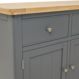 The Furniture Market Marbury Slate Grey Painted Extra Large 4 Drawer 4 Door Sideboard - thumbnail 4
